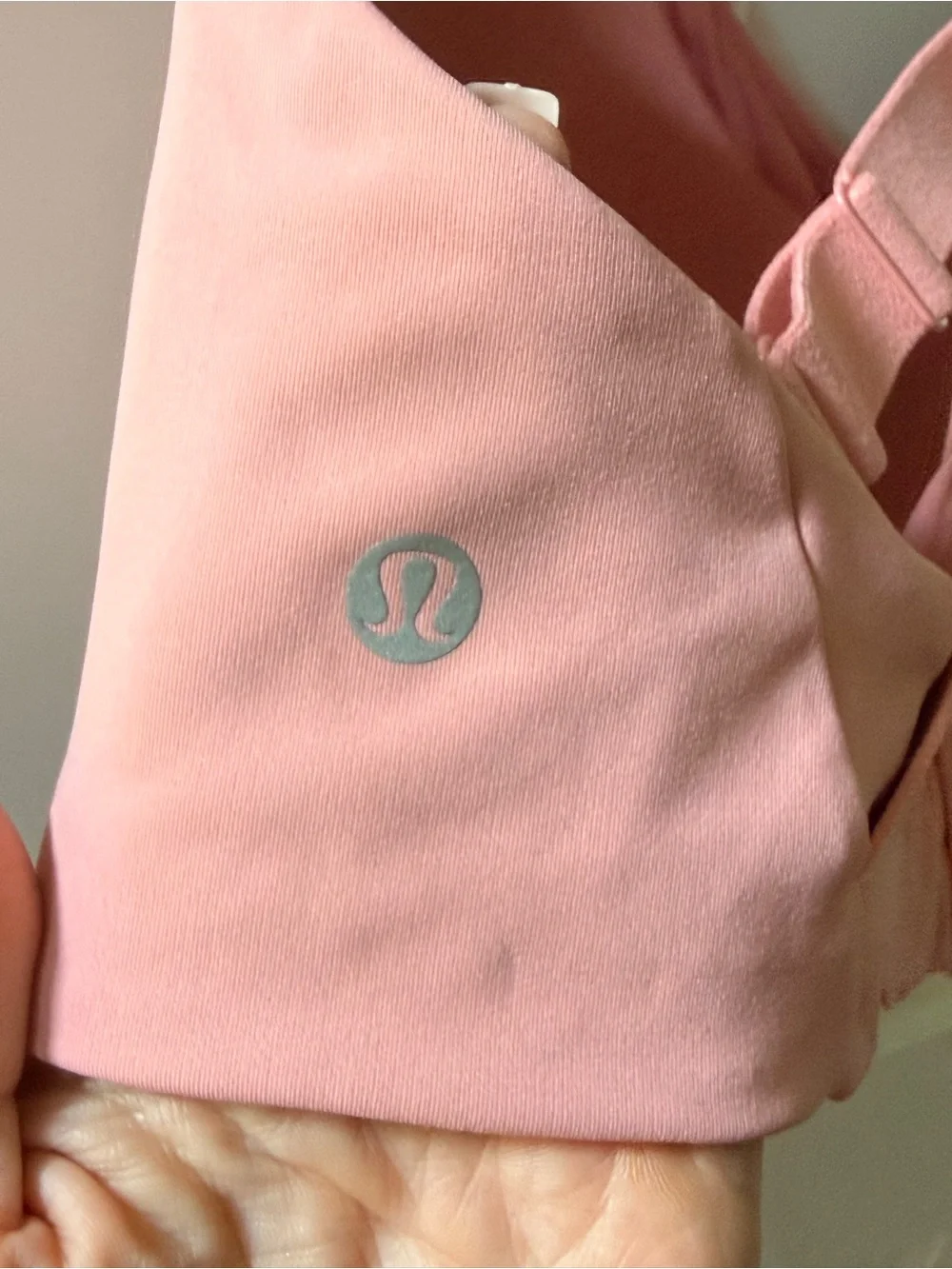 Lululemon High Support Sports Bra Blush Pink Adjustable Crossback 34DD